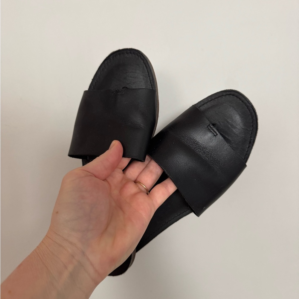 Madewell Black Leather Sandals